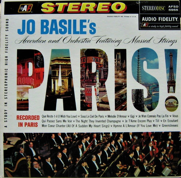 Jo Basile, Accordion And Orchestra : Paris! (LP, Album)