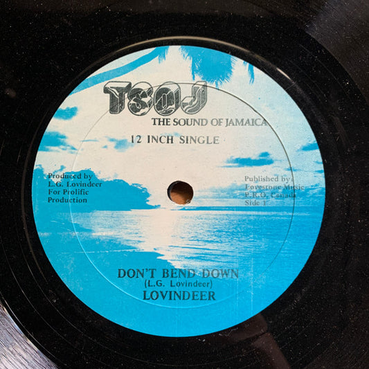 Lovindeer* : Don't Bend Down / Lickshot Man (12")