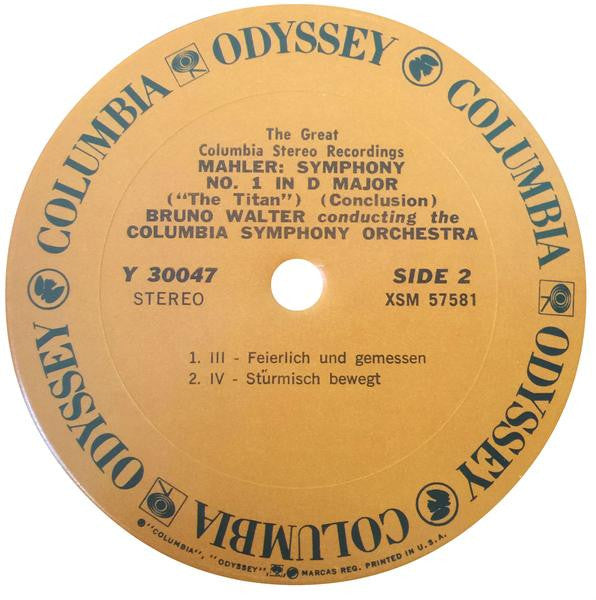 Gustav Mahler, Bruno Walter, Columbia Symphony Orchestra : Symphony No. 1 In D "The Titan" (LP, RE)