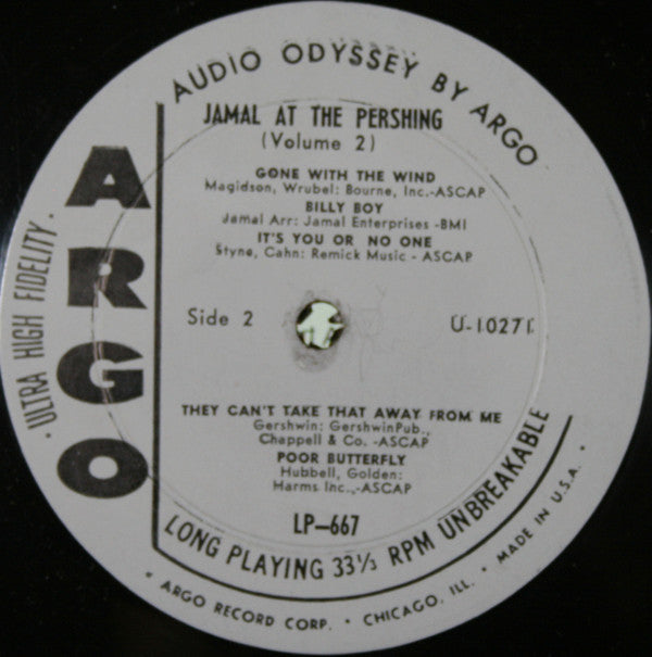 Ahmad Jamal Trio : Jamal At The Pershing Volume Two (LP, Album, Mono)