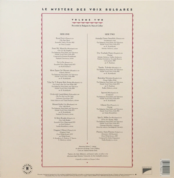 Various : Le Mystère Des Voix Bulgares Volume 2 (LP, Album)