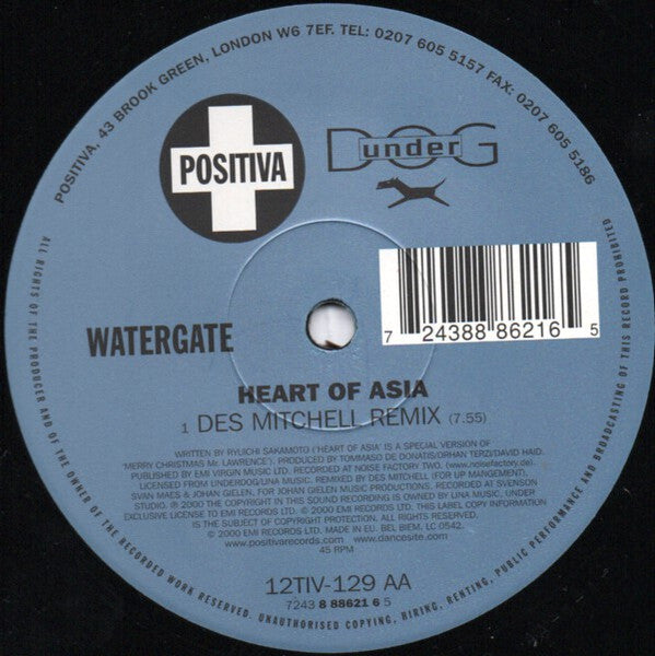 Watergate : Heart Of Asia (12")
