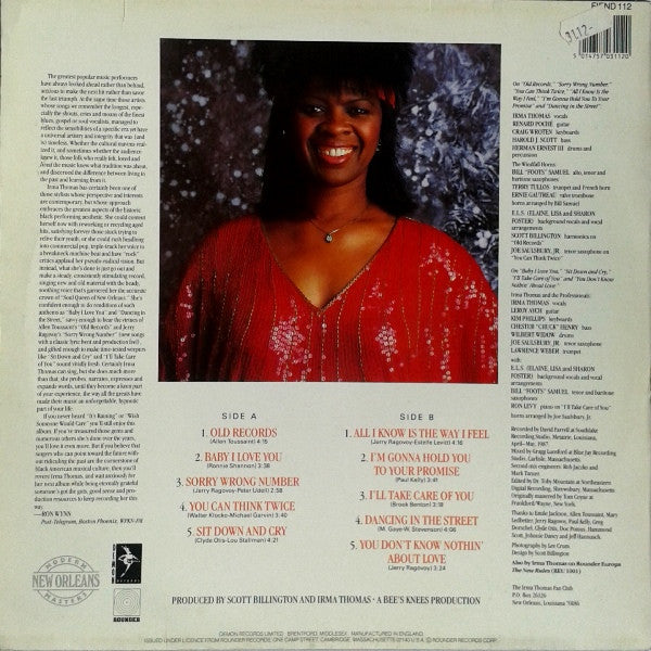 Irma Thomas : The Way I Feel (LP, Album)