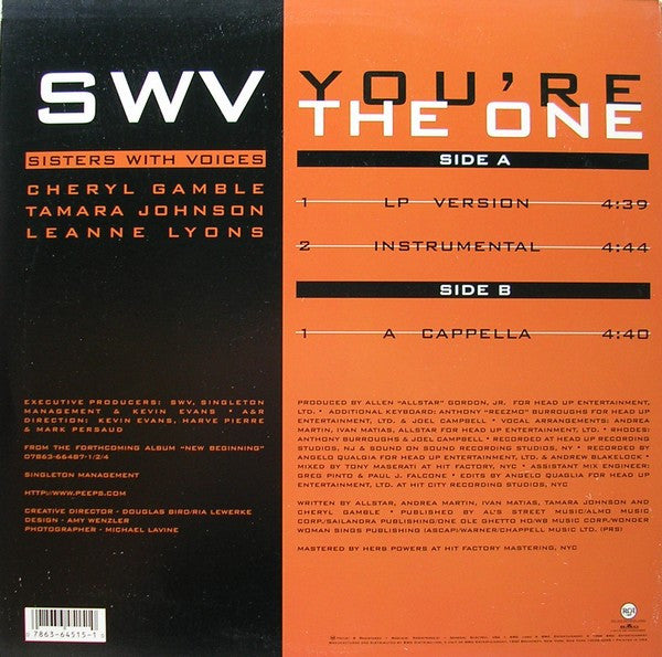 SWV : You're The One (12", Single)