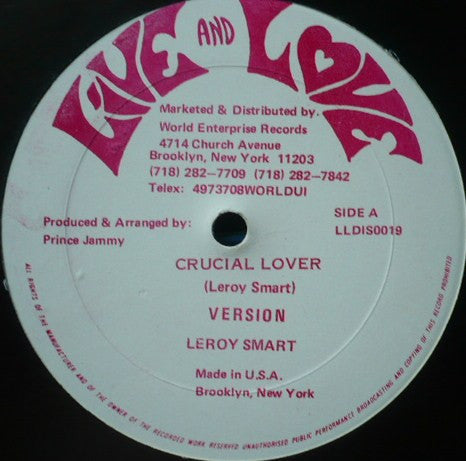 Leroy Smart : Crucial Lover / Cream Of The Crop (12")