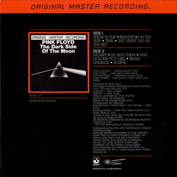 Pink Floyd : The Dark Side Of The Moon (Box, Ltd, Num + LP, Album, RE, RM)