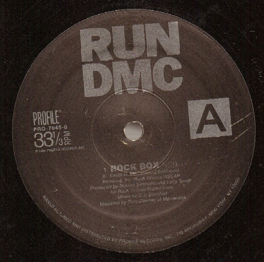 Run-DMC : Rock Box (12", Single, RE)