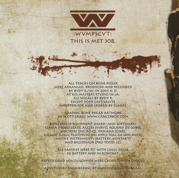 :wumpscut: : Bone Peeler (US Hardbox Edition) (CD, Album)