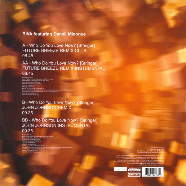 Riva featuring Dannii Minogue : Who Do You Love Now? (Stringer) (12")