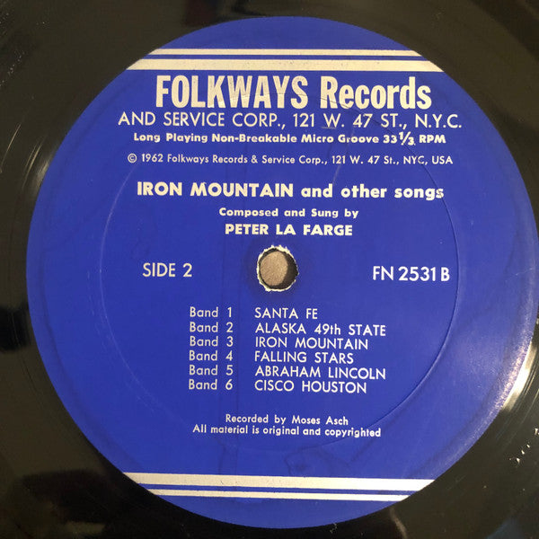 Peter LaFarge : Iron Mountain And Other Songs (LP)