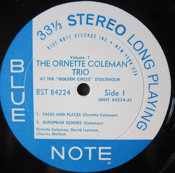 The Ornette Coleman Trio : At The "Golden Circle" Stockholm (Volume One) (LP, Album)