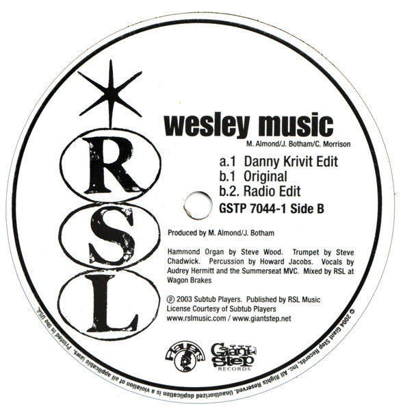 RSL : Wesley Music (12")