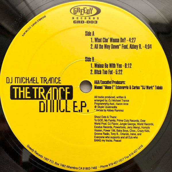 DJ Michael Trance* : The Trance Dance E.P. (12", EP)