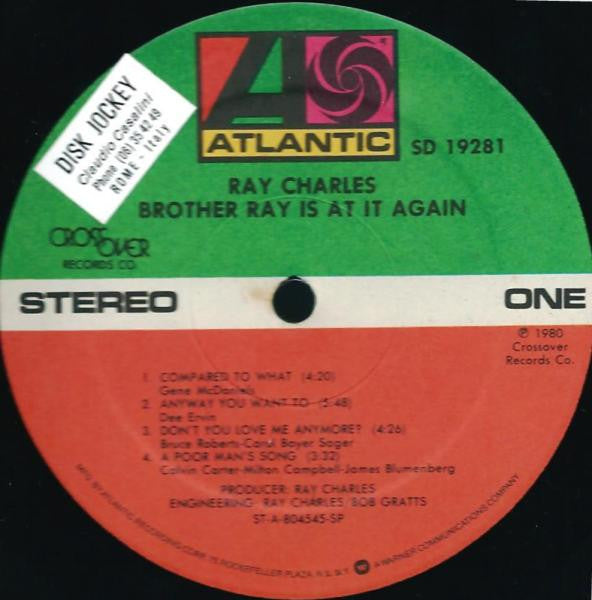 Ray Charles : Brother Ray Is At It Again! (LP, Album, SP)