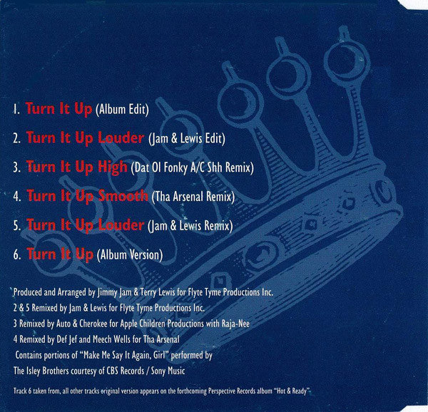 Raja-Neé : Turn It Up (CD, Single)
