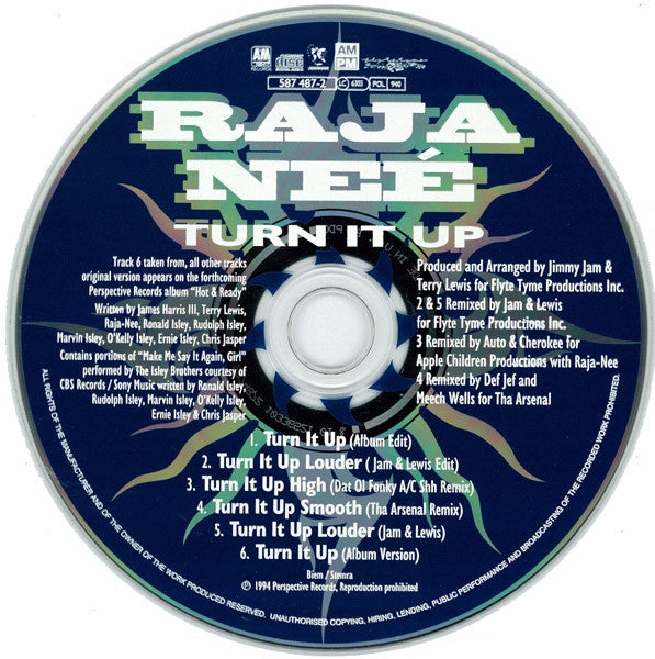 Raja-Neé : Turn It Up (CD, Single)