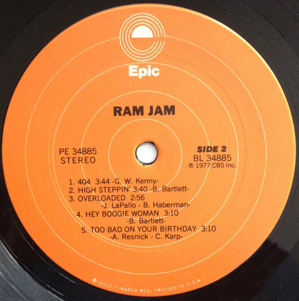 Ram Jam : Ram Jam (LP, Album, Ter)