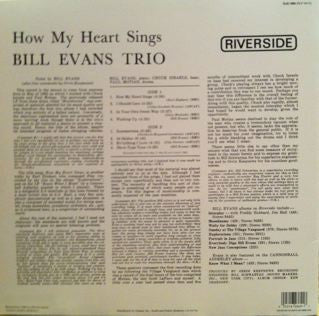The Bill Evans Trio : How My Heart Sings (LP, Album, RE, RM)