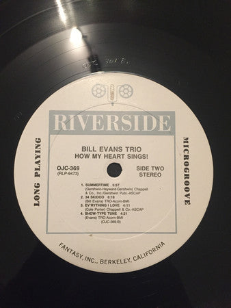 The Bill Evans Trio : How My Heart Sings (LP, Album, RE, RM)
