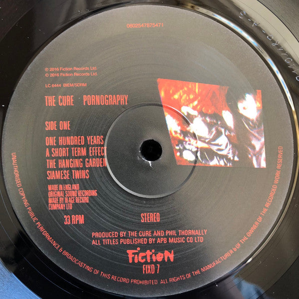 Cure, The : Pornography (LP,Album,Reissue,Remastered,Stereo)