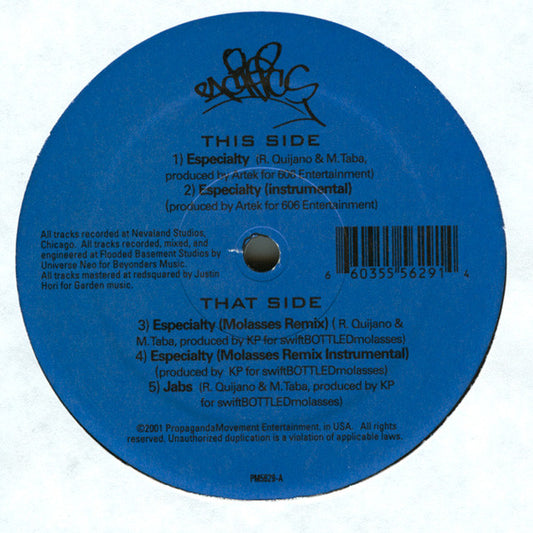The Pacifics : Especialty (12")