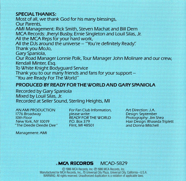 Ready For The World : Long Time Coming (CD, Album)
