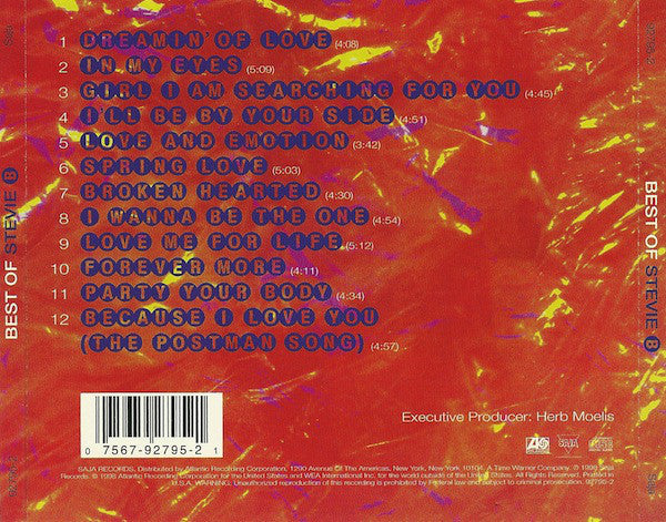 Stevie B : Best Of Stevie B (CD, Comp, RE)