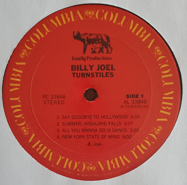 Billy Joel : Turnstiles (LP, Album, RE, Ter)