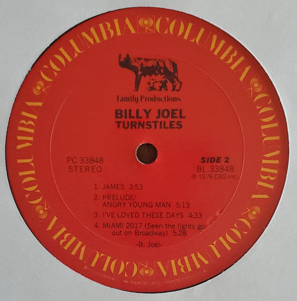 Billy Joel : Turnstiles (LP, Album, RE, Ter)
