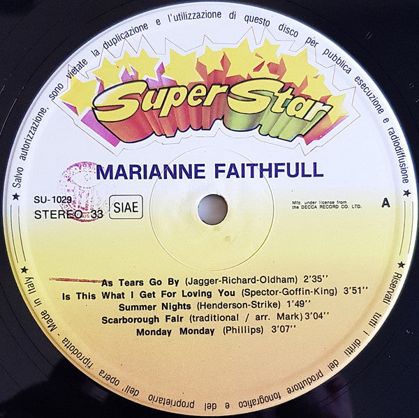 Marianne Faithfull : Marianne Faithfull (LP, Comp)