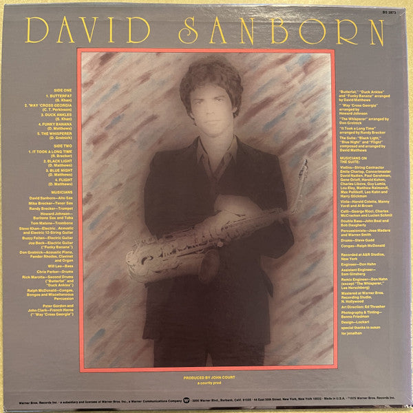 David Sanborn : Taking Off (LP, Album, RE, Win)