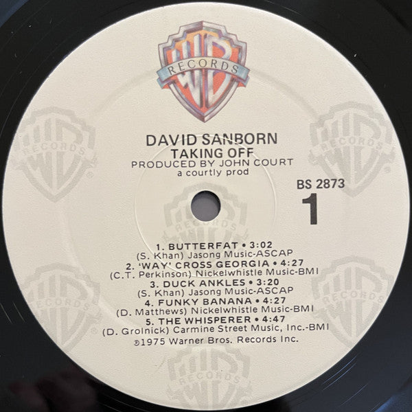 David Sanborn : Taking Off (LP, Album, RE, Win)