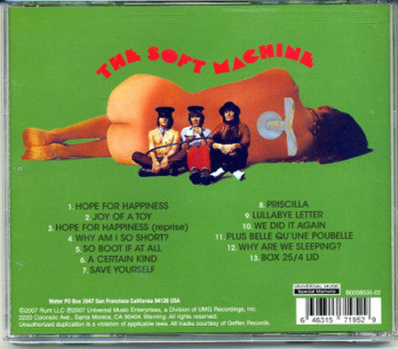 The Soft Machine* : The Soft Machine (CD, Album, RE, RM)