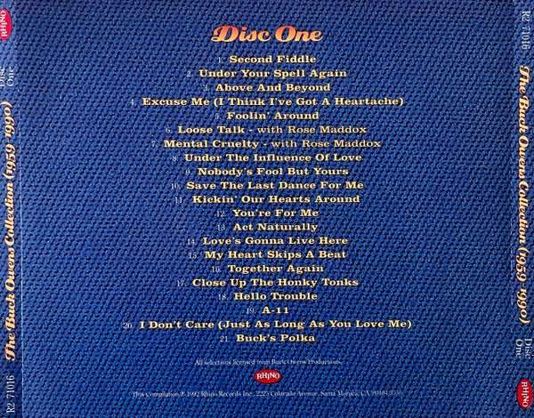 Buck Owens : The Buck Owens Collection (1959-1990) (3xCD, Comp + Box)