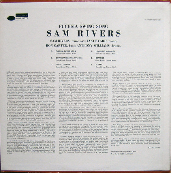Sam Rivers : Fuchsia Swing Song (LP, Album, RE)