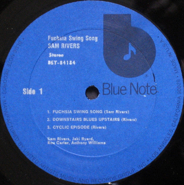 Sam Rivers : Fuchsia Swing Song (LP, Album, RE)