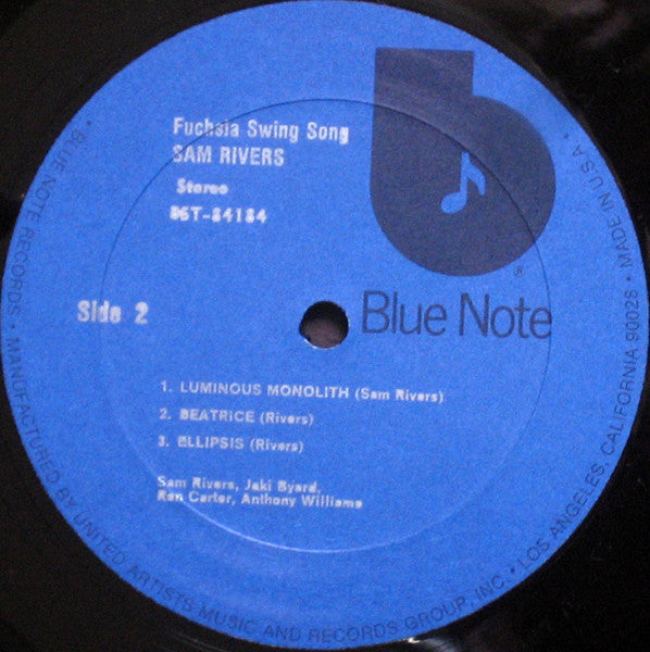 Sam Rivers : Fuchsia Swing Song (LP, Album, RE)