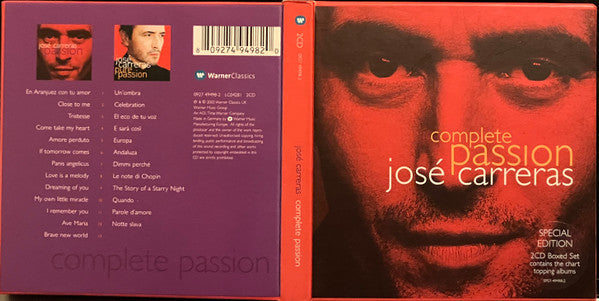 José Carreras : Complete Passion (2xCD, Album, RE + Box, Comp, S/Edition)