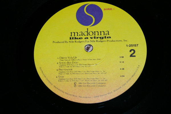 Madonna : Like A Virgin (LP, Album, All)
