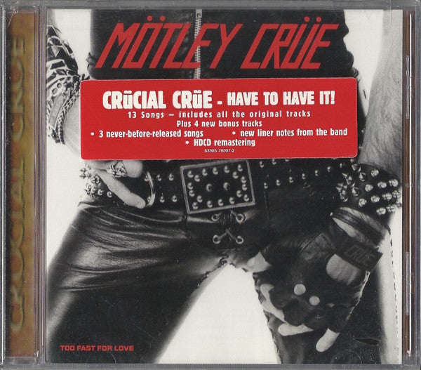 Mötley Crüe : Too Fast For Love (HDCD, Album, RE)
