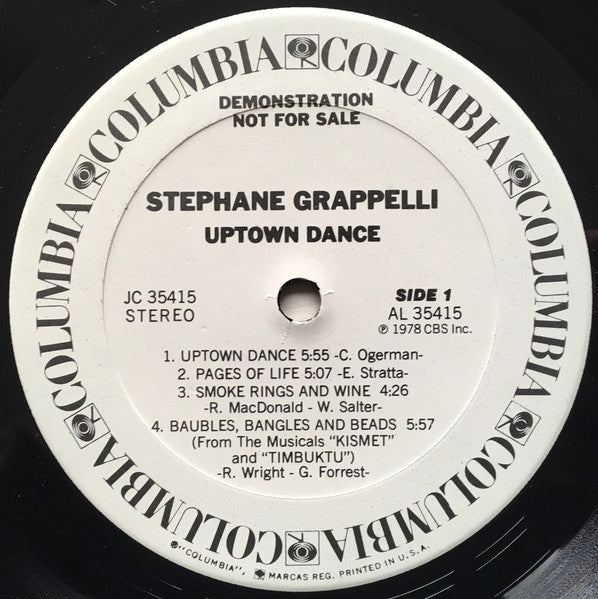 Stephane Grappelli* : Uptown Dance (LP, Album, Promo)