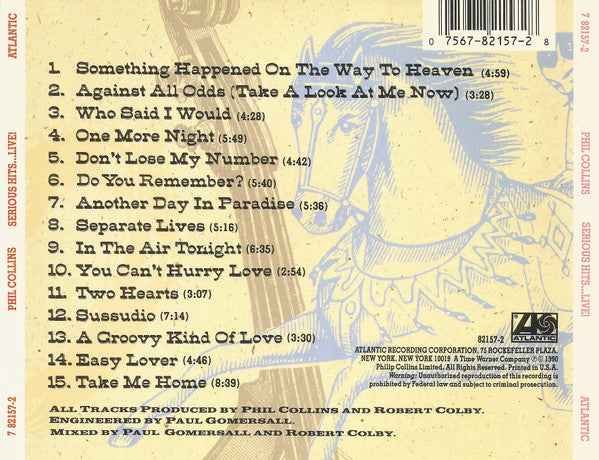 Phil Collins : Serious Hits...Live! (CD, Album, RE, Dis)