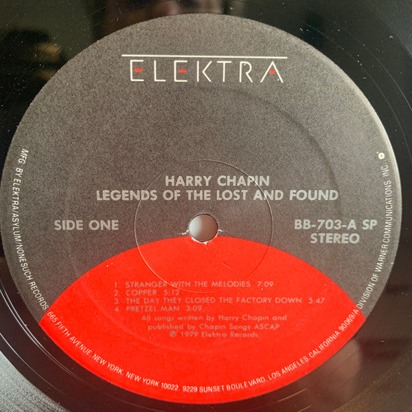 Harry Chapin : Legends Of The Lost And Found (2xLP, Album, SP-)