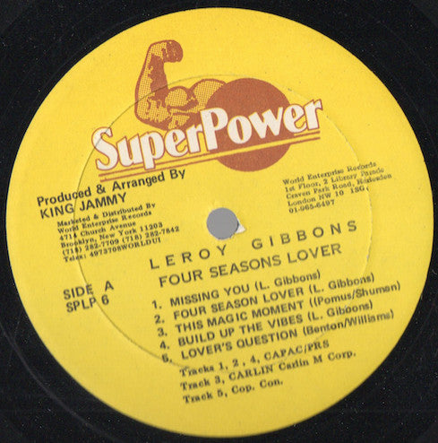 Leroy Gibbons : Four Season Lover (LP, Album)