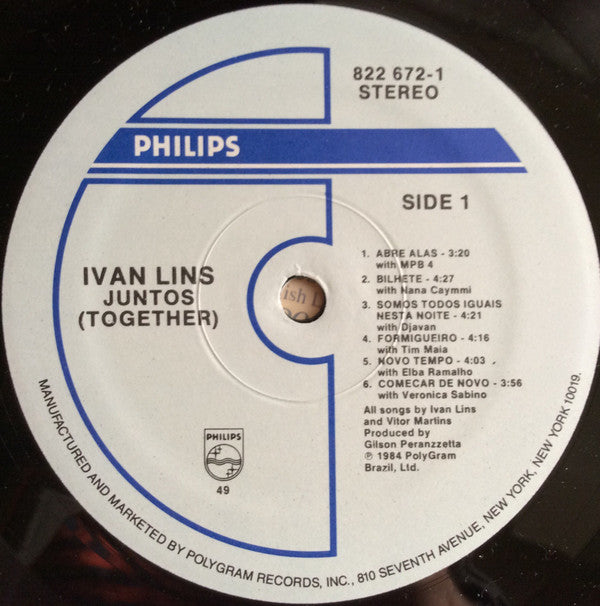 Ivan Lins : Juntos (LP, Album)