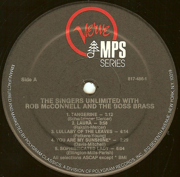 The Singers Unlimited With Rob McConnell & The Boss Brass : The Singers Unlimited With Rob McConnell And The Boss Brass (LP, Album)