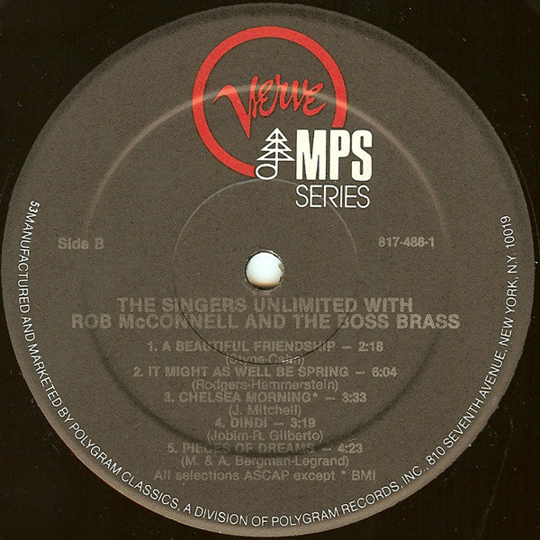 The Singers Unlimited With Rob McConnell & The Boss Brass : The Singers Unlimited With Rob McConnell And The Boss Brass (LP, Album)