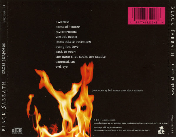 Black Sabbath : Cross Purposes (CD, Album)