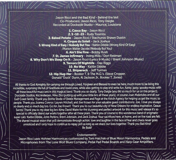Jason Ricci & The Bad Kind : Behind the veil (CD, Album)