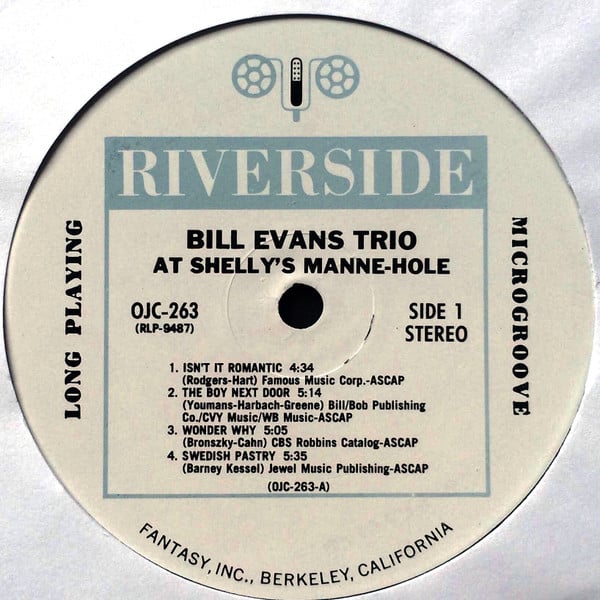 Bill Evans Trio* : At Shelly's Manne-Hole, Hollywood, California (LP, Album, RE)